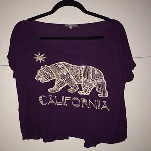 California Bear Crop Top💜